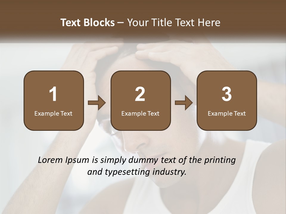 A Man Holding His Hair In Front Of His Head PowerPoint Template