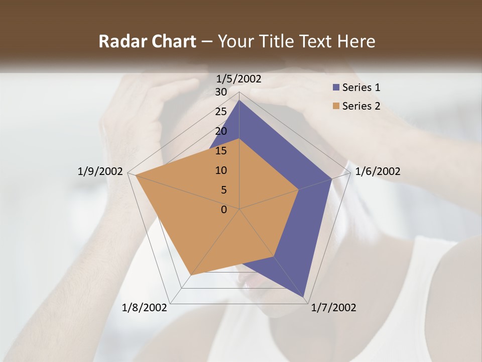 A Man Holding His Hair In Front Of His Head PowerPoint Template