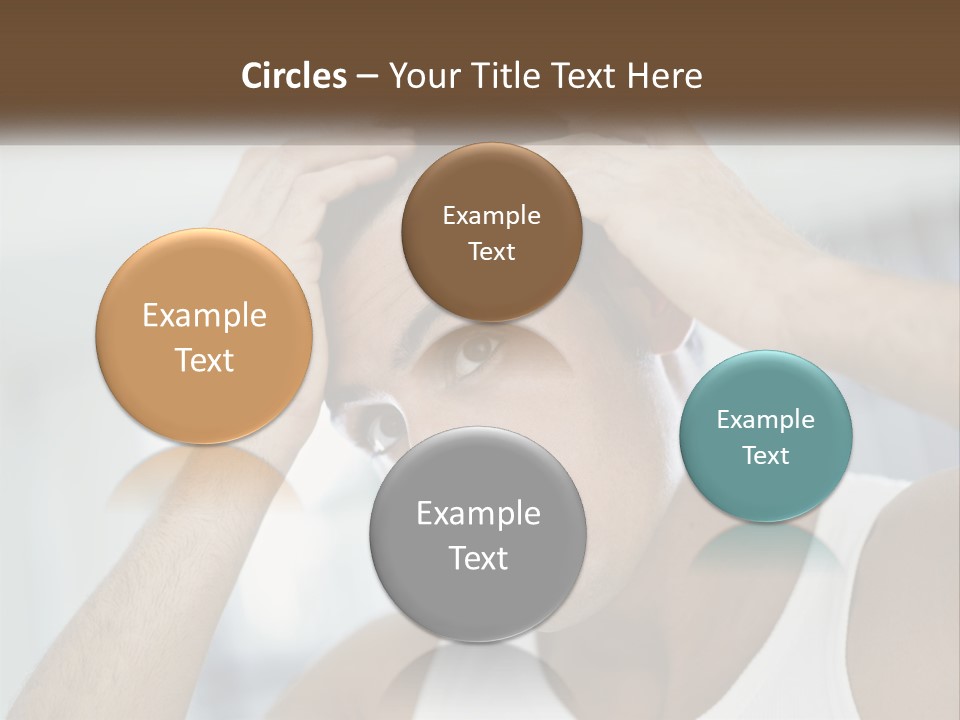 A Man Holding His Hair In Front Of His Head PowerPoint Template