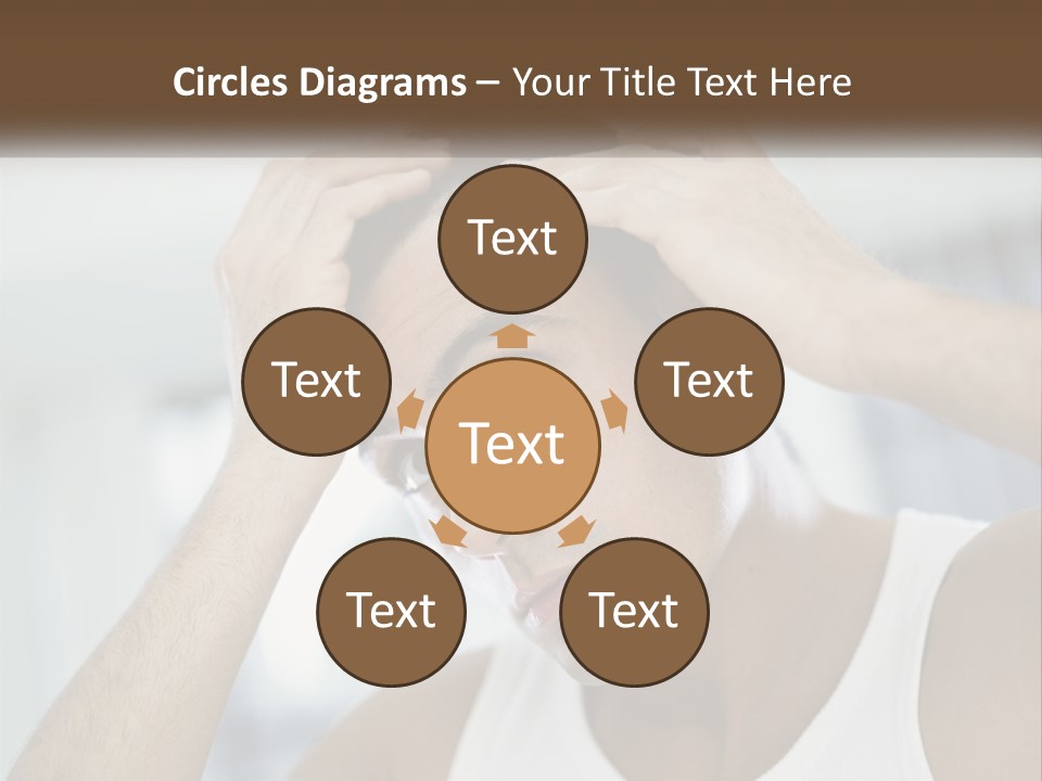 A Man Holding His Hair In Front Of His Head PowerPoint Template