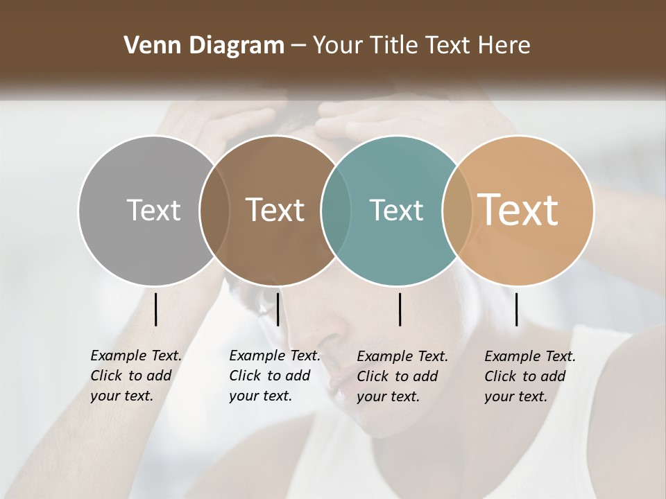 A Man Holding His Hair In Front Of His Head PowerPoint Template