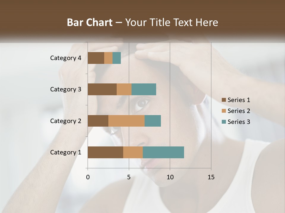 A Man Holding His Hair In Front Of His Head PowerPoint Template