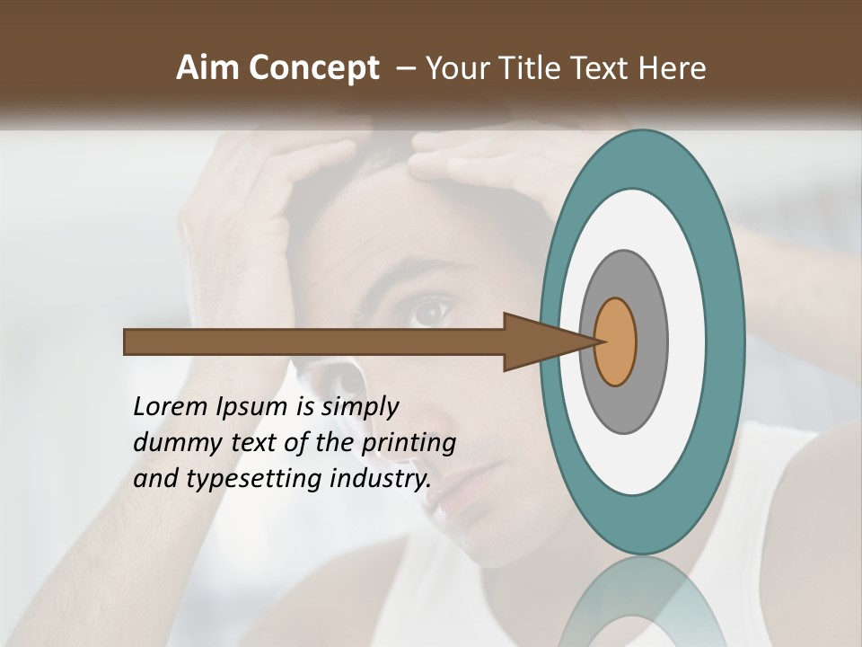 A Man Holding His Hair In Front Of His Head PowerPoint Template