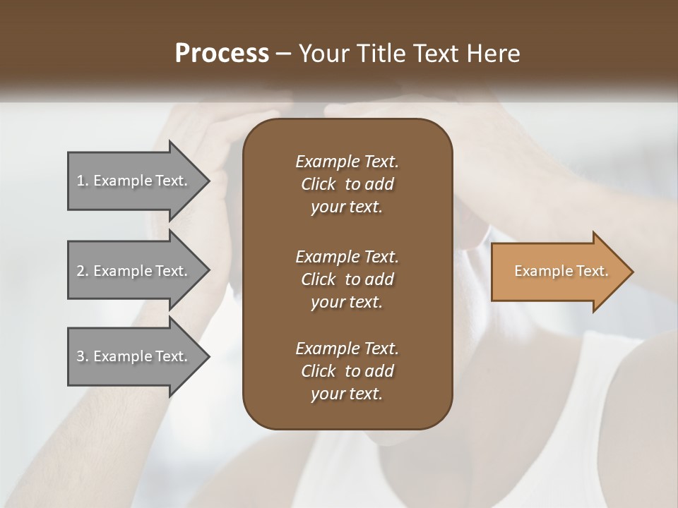 A Man Holding His Hair In Front Of His Head PowerPoint Template