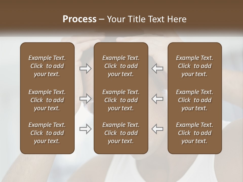 A Man Holding His Hair In Front Of His Head PowerPoint Template