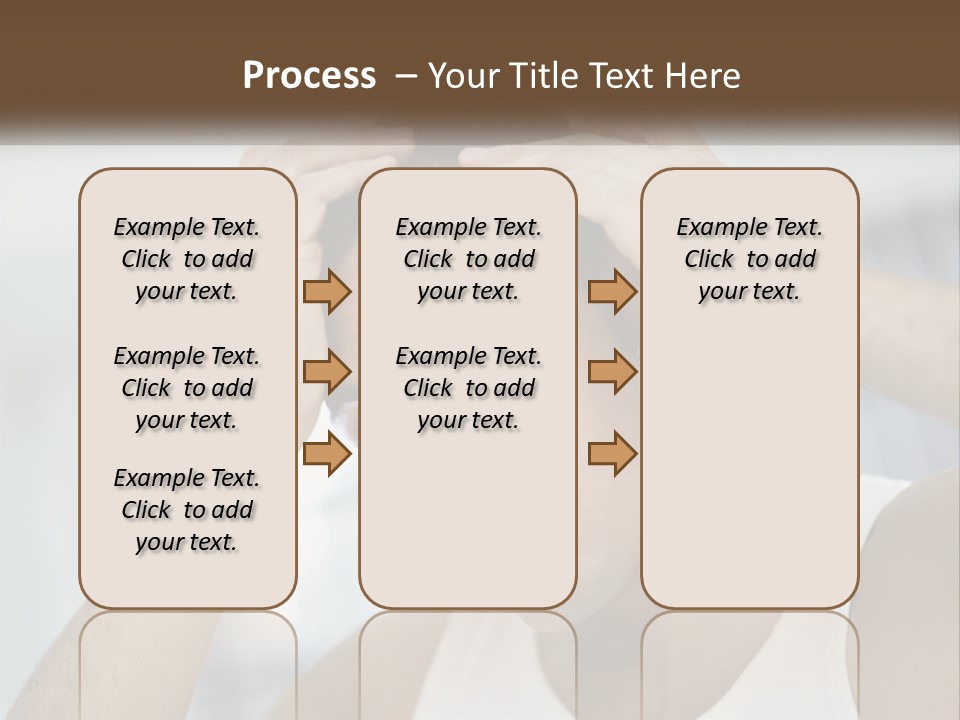 A Man Holding His Hair In Front Of His Head PowerPoint Template
