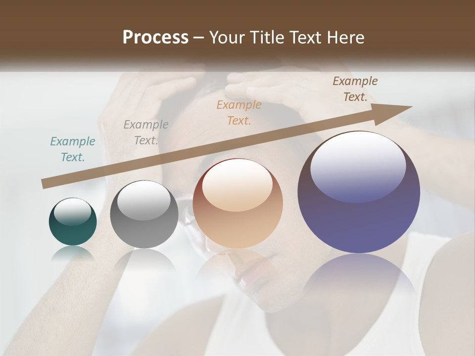 A Man Holding His Hair In Front Of His Head PowerPoint Template