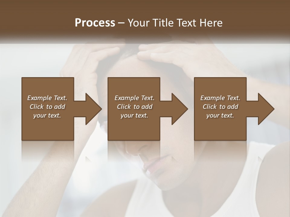 A Man Holding His Hair In Front Of His Head PowerPoint Template
