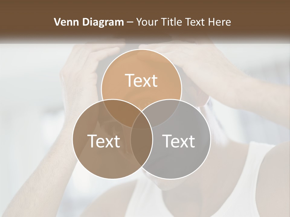 A Man Holding His Hair In Front Of His Head PowerPoint Template