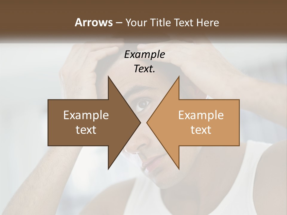 A Man Holding His Hair In Front Of His Head PowerPoint Template