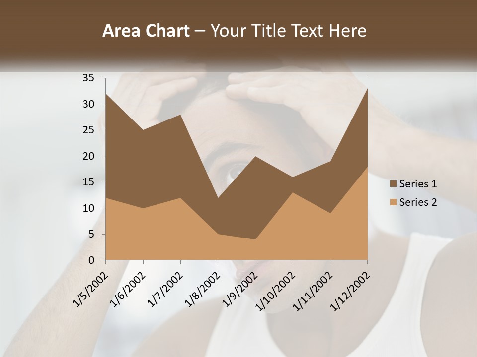 A Man Holding His Hair In Front Of His Head PowerPoint Template