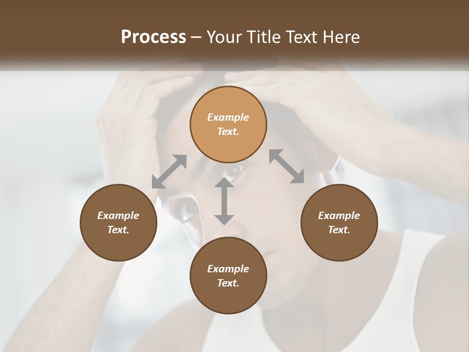 A Man Holding His Hair In Front Of His Head PowerPoint Template