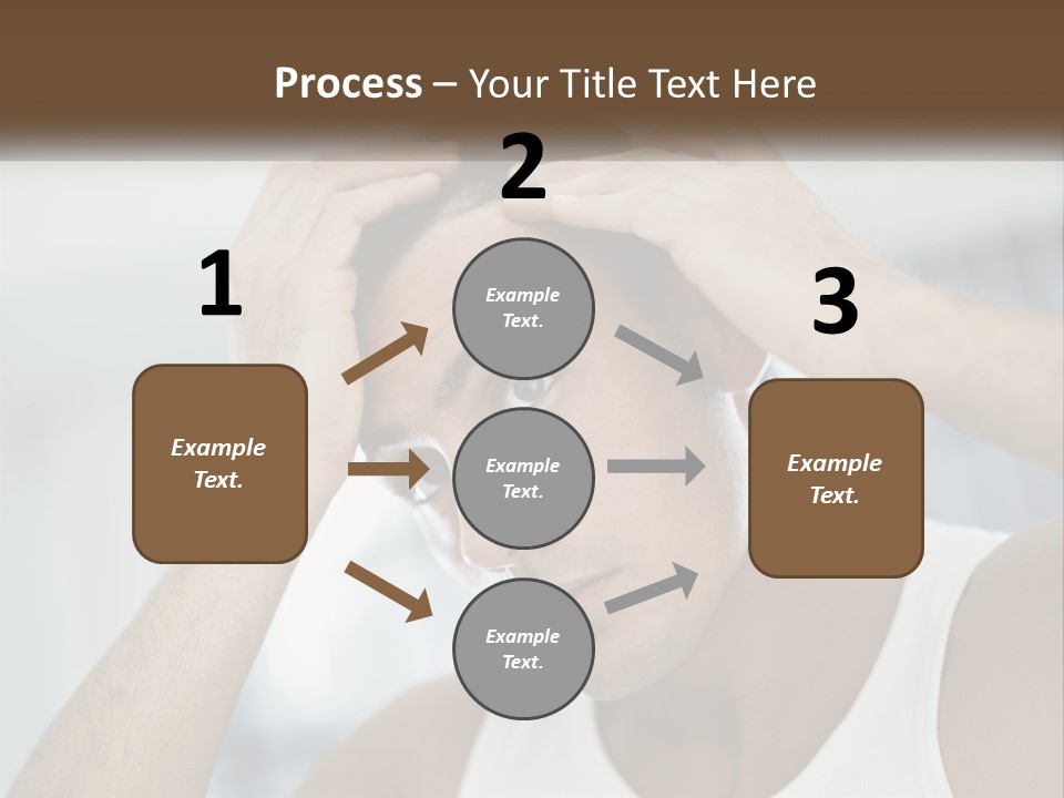 A Man Holding His Hair In Front Of His Head PowerPoint Template