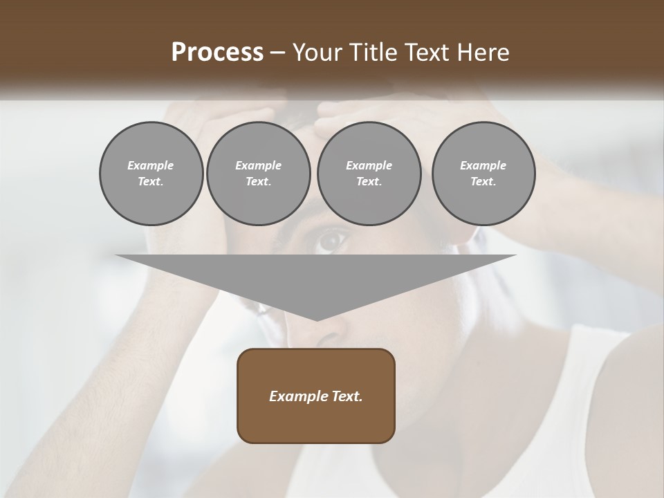 A Man Holding His Hair In Front Of His Head PowerPoint Template