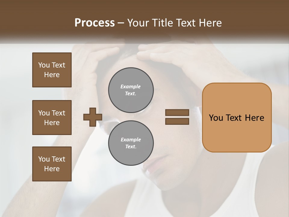 A Man Holding His Hair In Front Of His Head PowerPoint Template