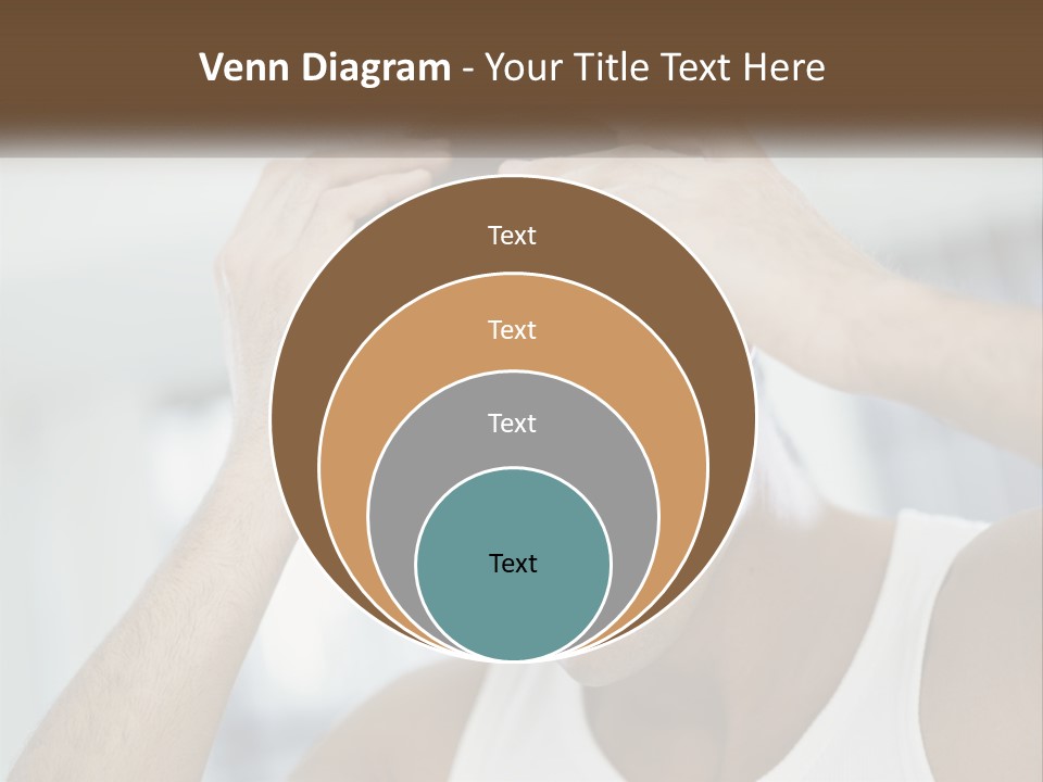 A Man Holding His Hair In Front Of His Head PowerPoint Template