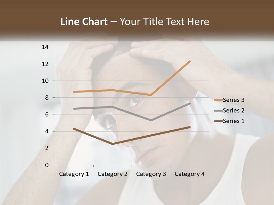 A Man Holding His Hair In Front Of His Head PowerPoint Template