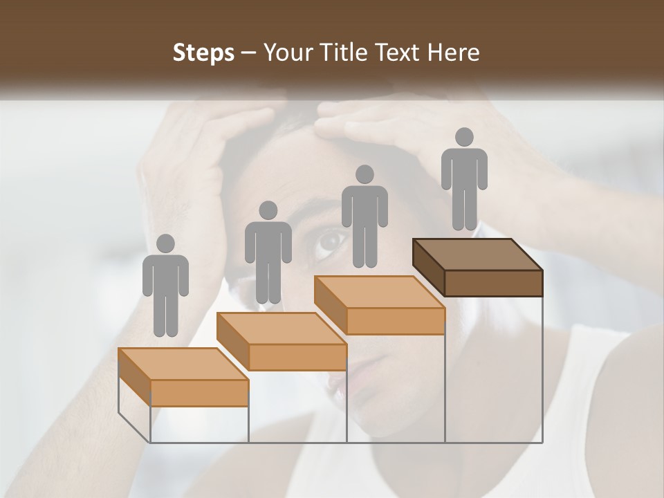 A Man Holding His Hair In Front Of His Head PowerPoint Template