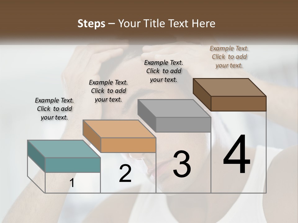 A Man Holding His Hair In Front Of His Head PowerPoint Template