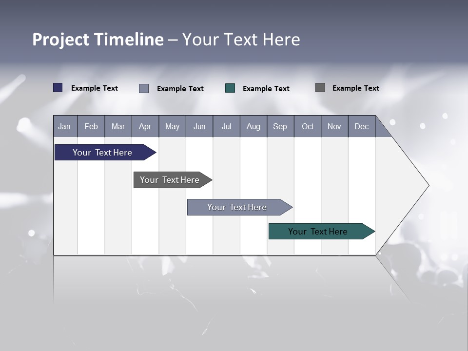 A Crowd Of People At A Concert With Their Hands Up PowerPoint Template
