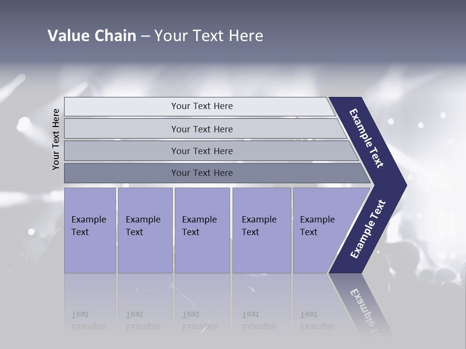 A Crowd Of People At A Concert With Their Hands Up PowerPoint Template