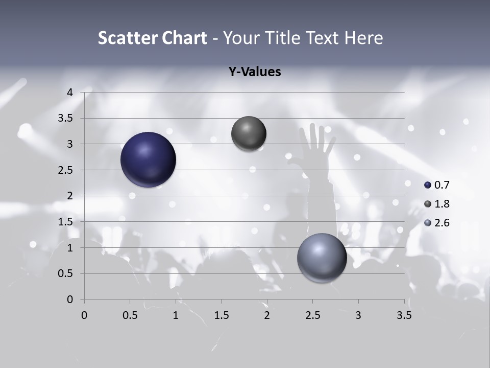 A Crowd Of People At A Concert With Their Hands Up PowerPoint Template