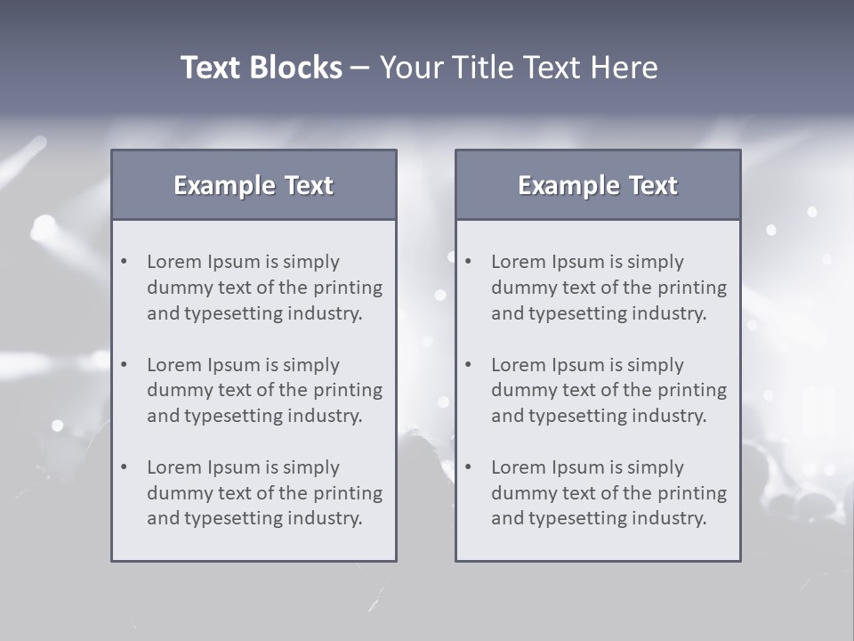 A Crowd Of People At A Concert With Their Hands Up PowerPoint Template