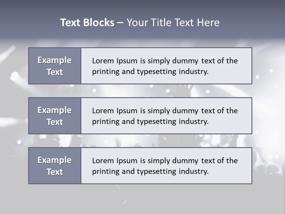 A Crowd Of People At A Concert With Their Hands Up PowerPoint Template