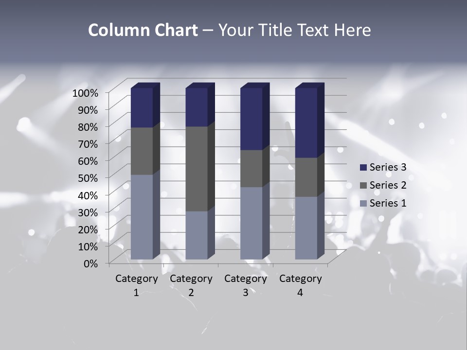 A Crowd Of People At A Concert With Their Hands Up PowerPoint Template