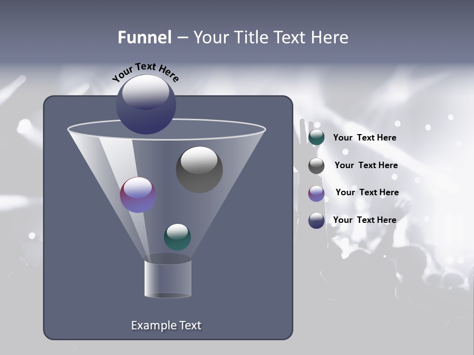 A Crowd Of People At A Concert With Their Hands Up PowerPoint Template