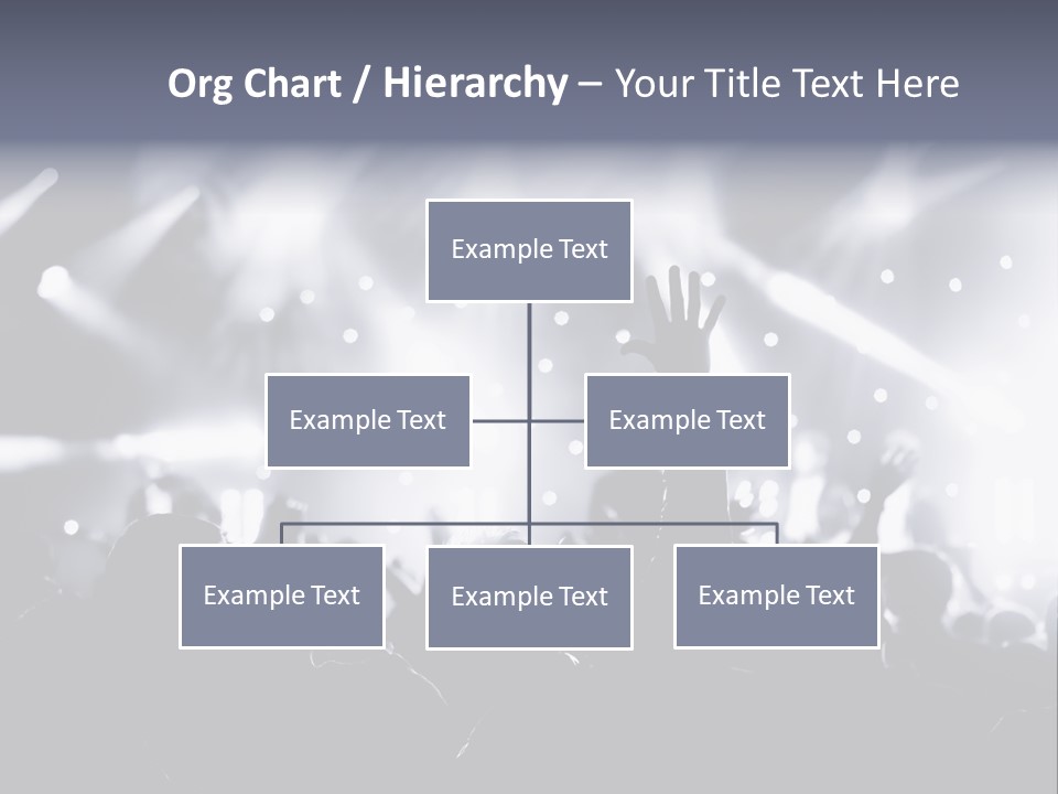 A Crowd Of People At A Concert With Their Hands Up PowerPoint Template