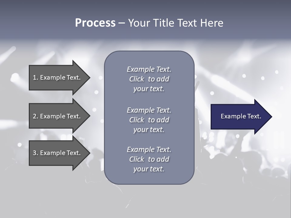 A Crowd Of People At A Concert With Their Hands Up PowerPoint Template
