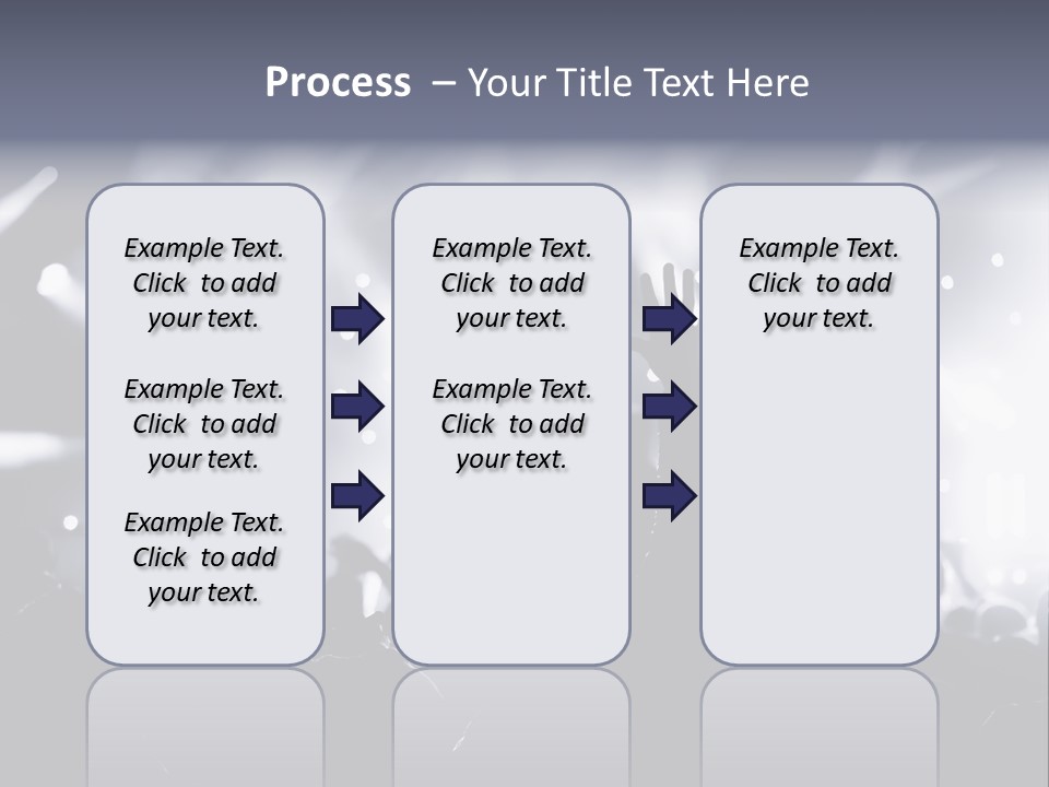 A Crowd Of People At A Concert With Their Hands Up PowerPoint Template