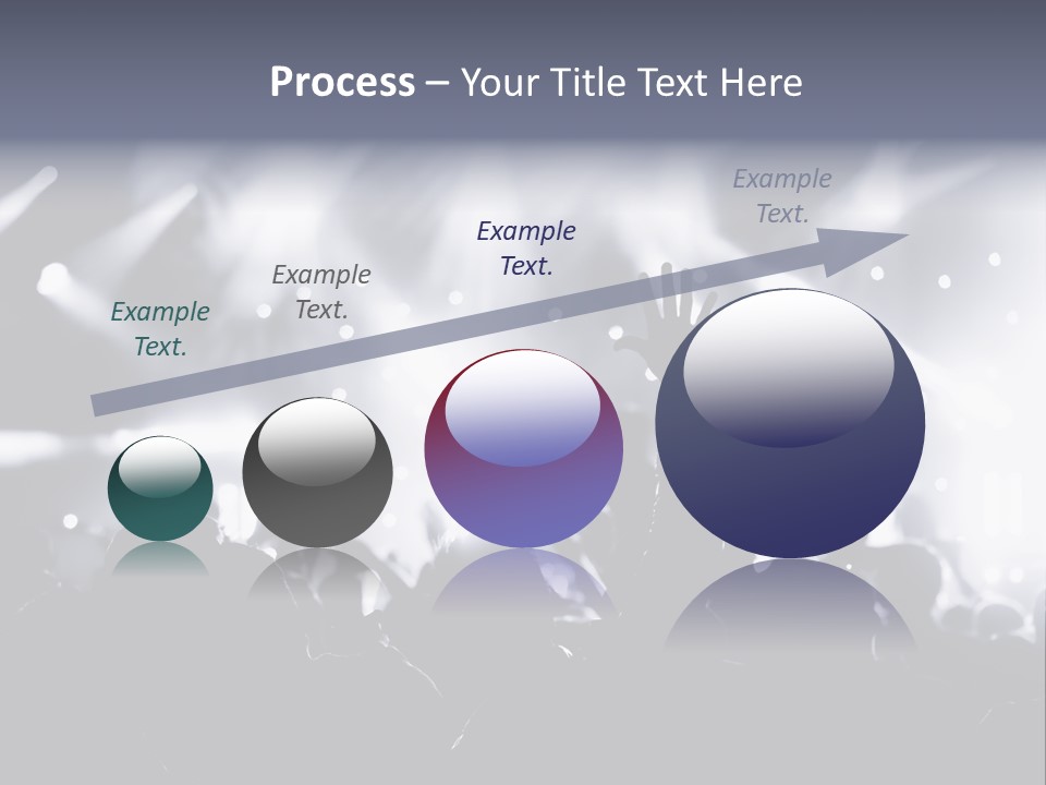 A Crowd Of People At A Concert With Their Hands Up PowerPoint Template