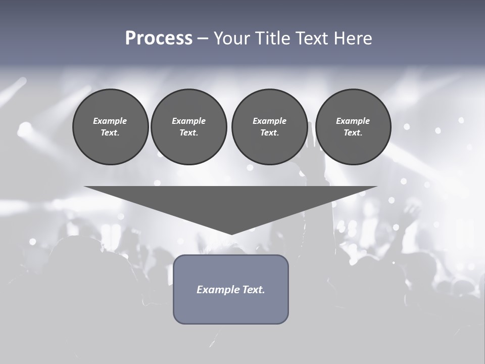 A Crowd Of People At A Concert With Their Hands Up PowerPoint Template