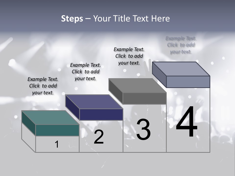 A Crowd Of People At A Concert With Their Hands Up PowerPoint Template