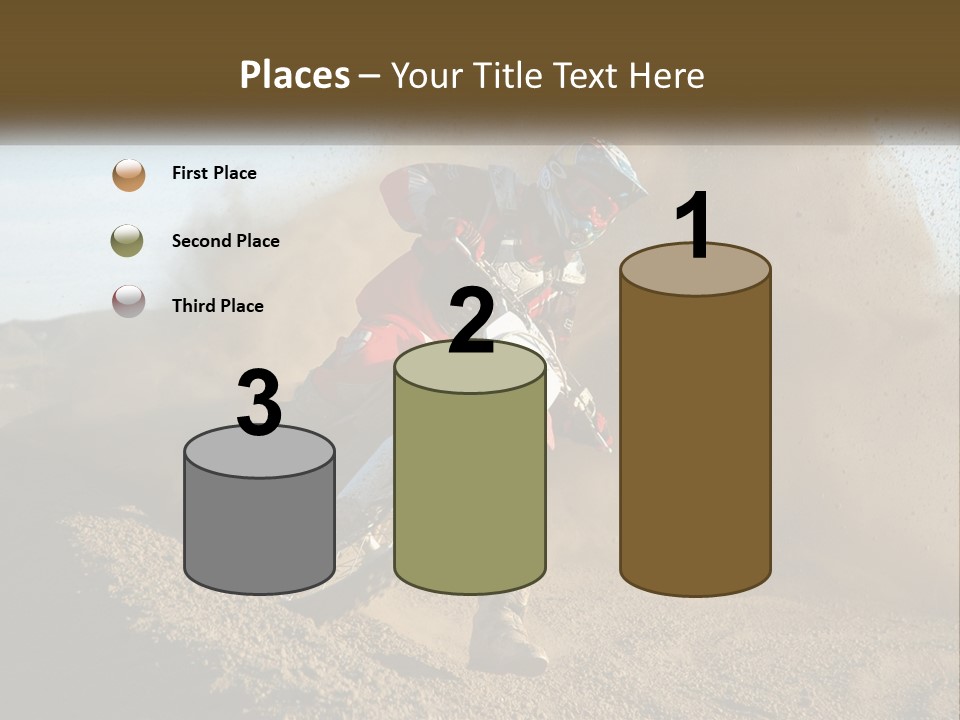 A Person Riding A Dirt Bike On A Dirt Track PowerPoint Template