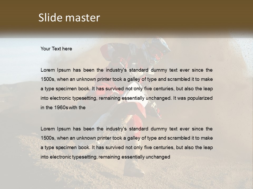 A Person Riding A Dirt Bike On A Dirt Track PowerPoint Template