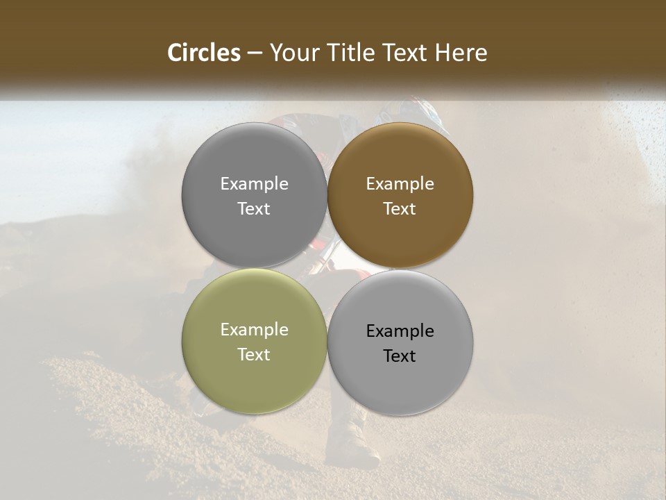 A Person Riding A Dirt Bike On A Dirt Track PowerPoint Template