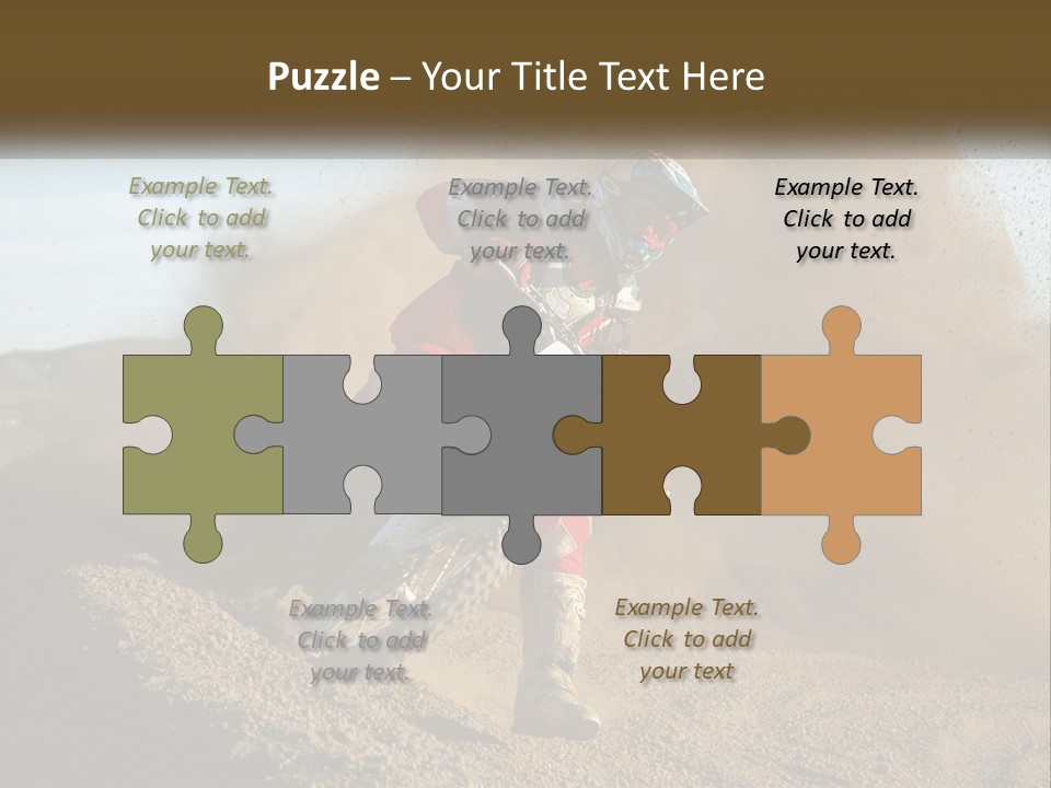 A Person Riding A Dirt Bike On A Dirt Track PowerPoint Template