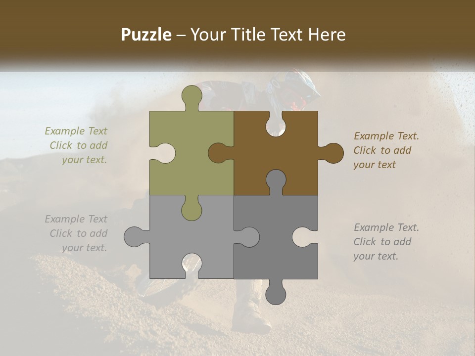 A Person Riding A Dirt Bike On A Dirt Track PowerPoint Template