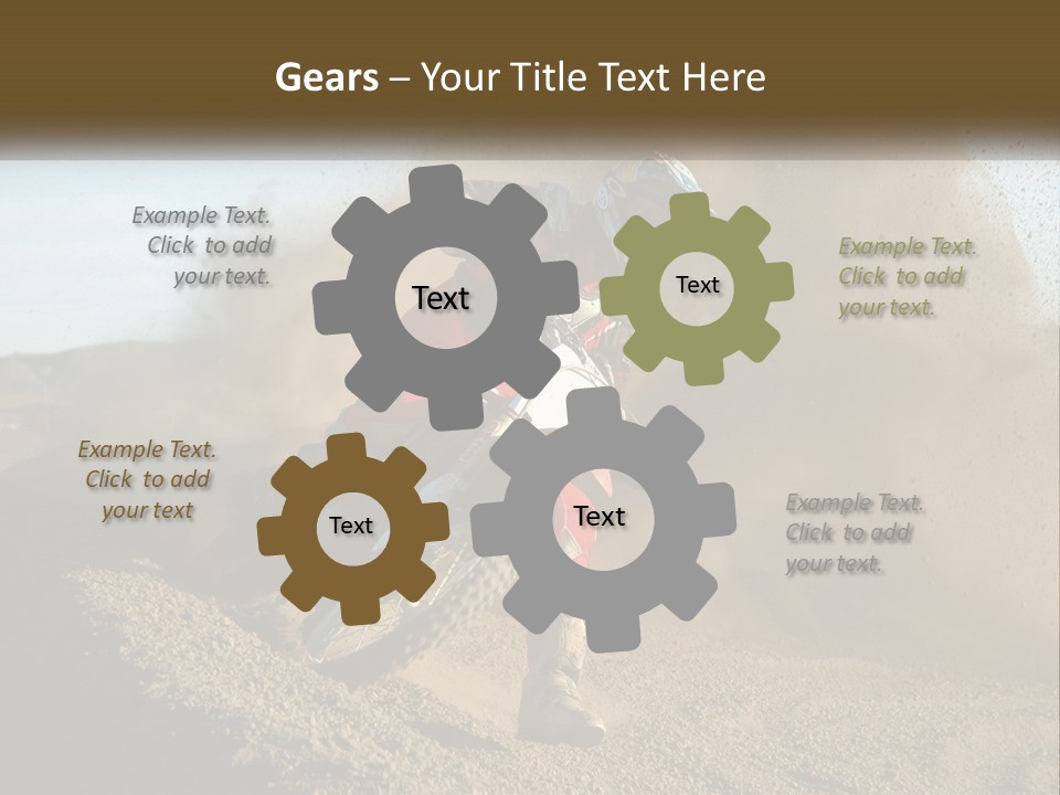 A Person Riding A Dirt Bike On A Dirt Track PowerPoint Template