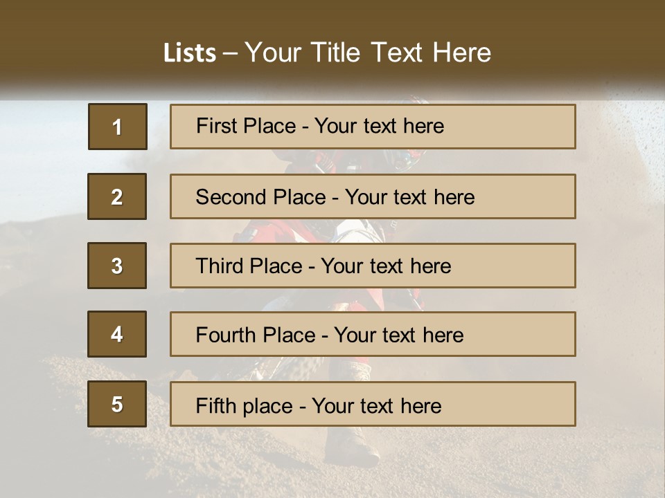 A Person Riding A Dirt Bike On A Dirt Track PowerPoint Template