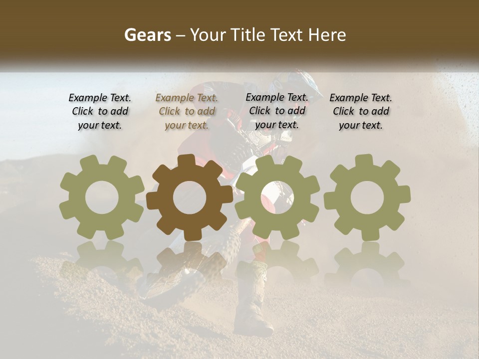 A Person Riding A Dirt Bike On A Dirt Track PowerPoint Template