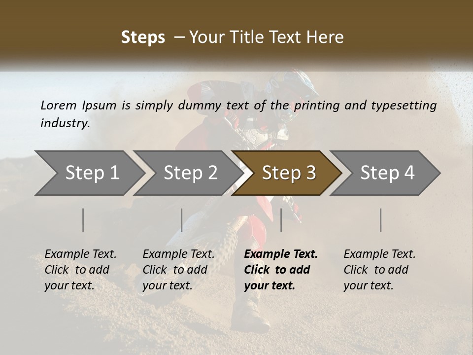 A Person Riding A Dirt Bike On A Dirt Track PowerPoint Template