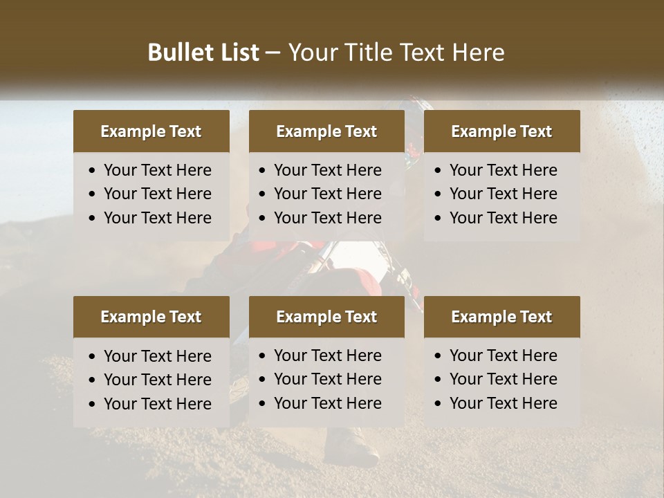 A Person Riding A Dirt Bike On A Dirt Track PowerPoint Template