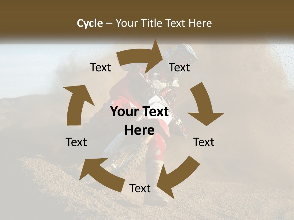 A Person Riding A Dirt Bike On A Dirt Track PowerPoint Template