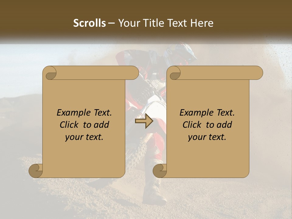 A Person Riding A Dirt Bike On A Dirt Track PowerPoint Template