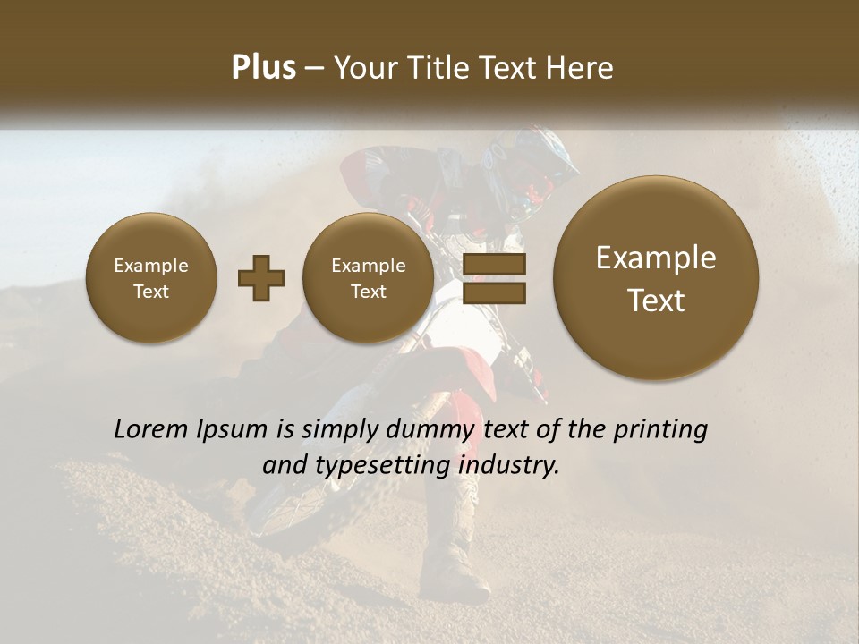 A Person Riding A Dirt Bike On A Dirt Track PowerPoint Template