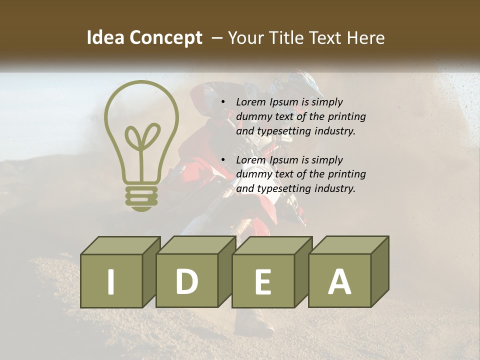 A Person Riding A Dirt Bike On A Dirt Track PowerPoint Template